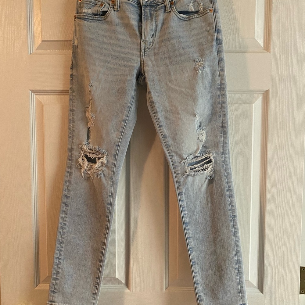 American Eagle Outfitters Blue Skinny Jeans Distressed Style